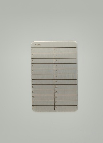 Stainless steel seed phrase - seed,